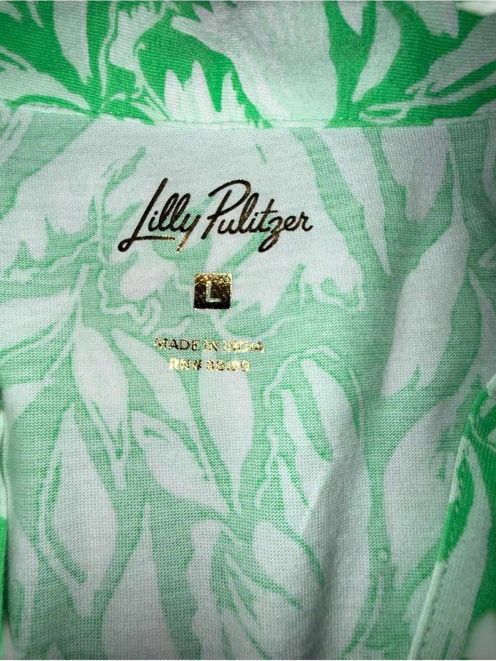 LILLY PULITZER Riegan Dress Fauna Green Tulip to Tango - Large - Picture 7 of 11